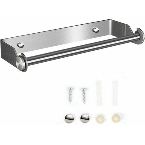 Derouleur Essuie Tout, Derouleur Porte Sopalin, Devidoir Porte Essuie Tout Mural, Distributeur Papier Aluminium Sopalin et Film, Support Sopalin Mural Déroulant de Rouleau Cuisine(Argent)