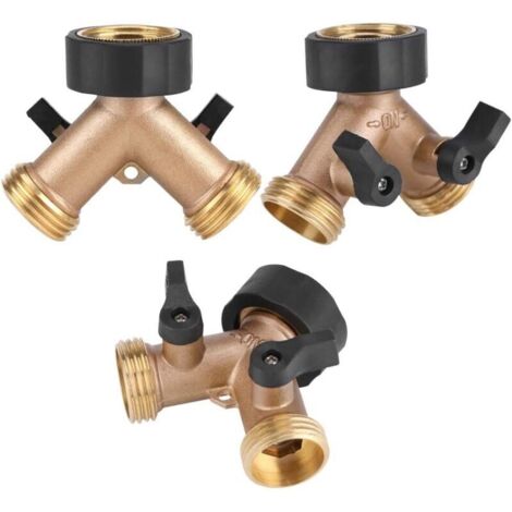 Lot De 3 Vannes D'arrêt Isolantes Pour Tuyau 15 Mm - Onestopdiy, Chromé
