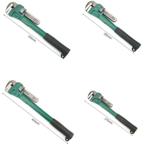 Petite Clé à Pipe Réglable 6 Pouces - Droite, Mini, Robuste, En Acier Chromé Vanadium, Rouge