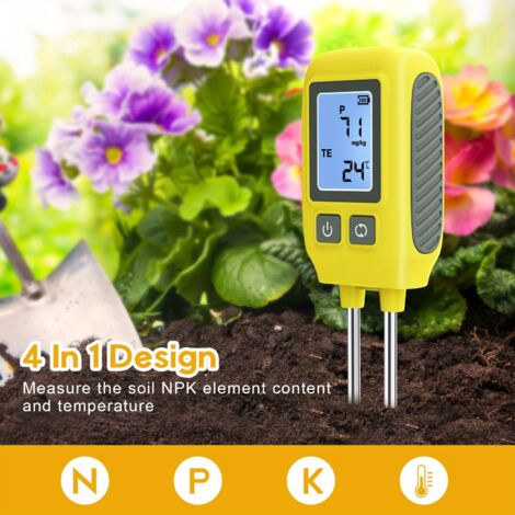Testeur De Sol NPK Roadtime - Mesure Azote Phosphore Potassium, Affichage Numérique Pour Jardin Et Potager