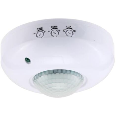 Capteur de présence à Montage au Plafond,Interrupteur à détecteur de Mouvement PIR 220-240V,Interrupteur de lumière à détecteur de Mouvement Haute sensibilité,Plage de détection 6m à 360° (1/4)