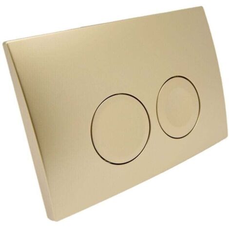 Geberit Delta 21 - Plaque de déclenchement, plaque de montage pour réservoir encastré, 2 points de chasse, peinte en or