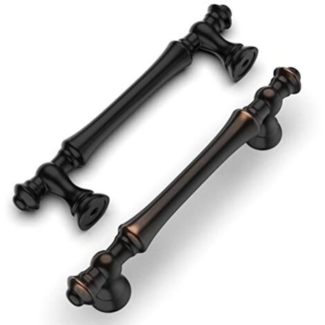 6 Pièces Poignées de Meuble Bronze Huilé, 96mm, en Alliage de Zinc, pour Cuisine, Armoires, Tiroirs et Placards (1/4)