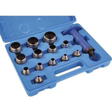 35MM, 14PIÈCES - Jeu de poinçons 14 pièces avec goupille de centrage 5-35 mm (1/4)