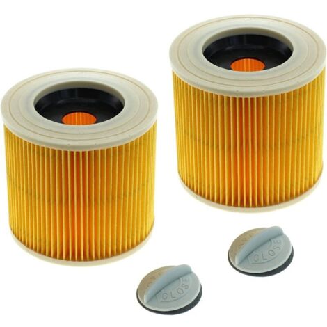 2004,A, 4002,A, 2254,A - Filtres à Cartouche pour Aspirateur Kärcher - Lot de 2 Filtres de Remplacement pour WD3 Premium