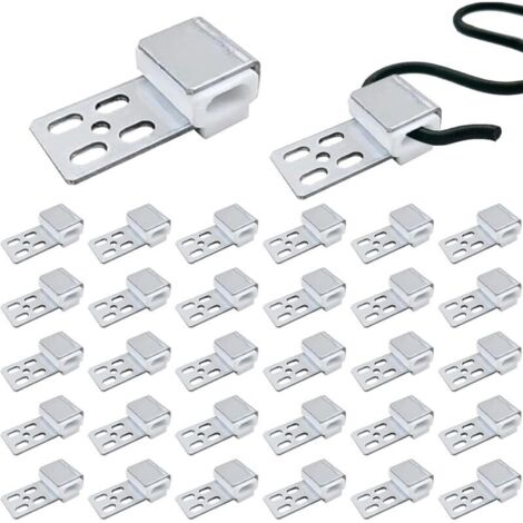 32 Pièces Canapés en Argent Clips, Ressort de Canapé en Métal, Kit de Ressorts pour Meubles, Accessoires, Clips de Ressorts pour Meubles à 5 Trous, pour Canapés et Fauteuils de Salon (1/4)