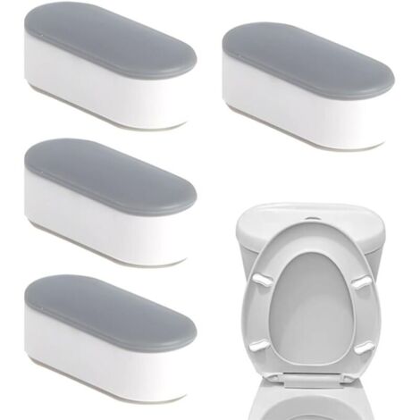 Un ensemble de 4 coussinets adhésifs universels pour siège de toilette – amortisseurs de siège de toilette (1/4)