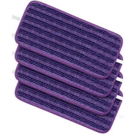 Ce lot de 4 lingettes Swiffer WetJet réutilisables, en microfibre, est lavable et convient au nettoyage des sols secs et humides. Elles mesurent 30 x 14 cm. (1/4)