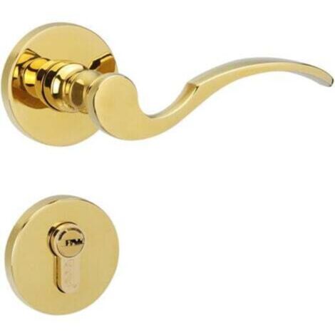 Poignées de porte, épaisseur de porte 35-55 mm, un jeu de poignées, laiton antique poli, panneau de porte de chambre, quincaillerie de porte vintage, boutons colorés (1/4)