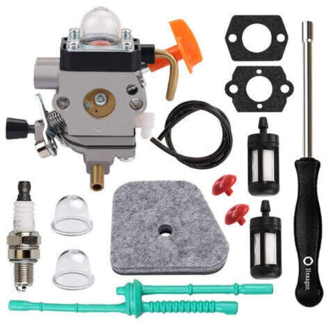 Carburateur FS90R C1Q-S174 avec kit de réglage pour les modèles Stihl FS87, FS90, FS100, FS110R, KM90, KM90R, KM110R, KM130R, HT100 et HT101. (1/4)