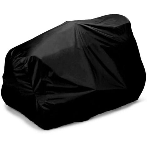 Housse monobloc adaptée aux tondeuses à gazon, aux tracteurs et aux meubles d'extérieur imperméable et résistante à la poussière dimensions : 140 x 66 x 92 cm. (1/4)