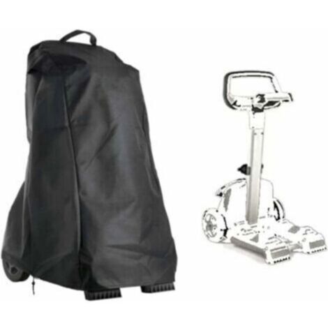 Housse pour robot de piscine et de jardin avec poignée et cordon de serrage, imperméable, en tissu Oxford 420D, noire, 56 x 66 x 107 cm (1/4)