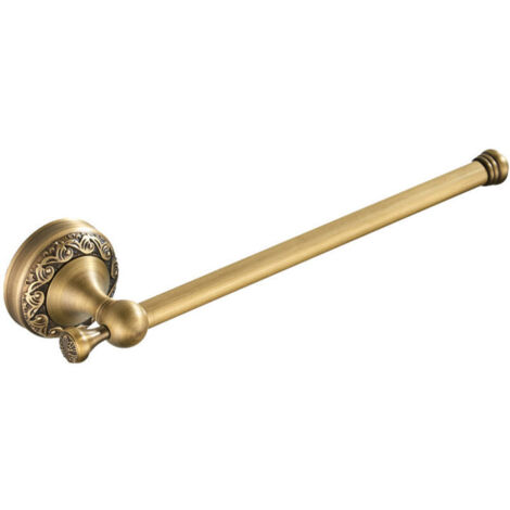 Porte-serviettes de salle de bain en bronze et laiton antique, porte-serviettes mural antirouille, design sculpté. (1/4)