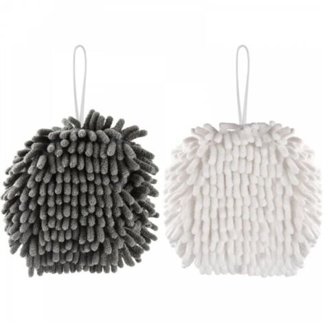 Chenille Essuie Main, Douce et Pelucheuse Microfiber Serviette Main, Petite Suspendues Absorbantes Séchage Rapide Essuie-Mains pour Cuisine Salle de Bain et de Toilette (1/4)