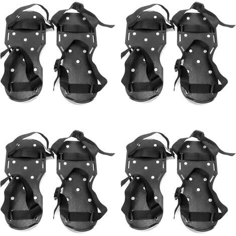 Chaussures ameublissantes pour le jardin - idéales pour l'aménagement paysager et le jardinage - longueur des clous : 4,2 cm, 4 paire, noires (1/4)