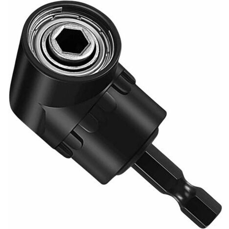Porte-adaptateur 105°, perceuse à angle droit, tournevis d'angle, porte-embout d'angle polyvalent avec porte-embout magnétique 1/4", adaptateur d'embout pour percer dans des espaces étroits (1/4)
