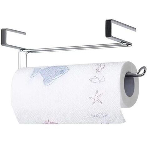 Porte-essuie-tout pour placard de cuisine - convient pour la cuisine, la salle de bain, les toilettes, le salon, etc., 1 pièce, argenté (1/4)