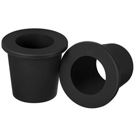 Un ensemble de deux bouchons pour les trous de parasols de table de patio et un manchon stabilisateur conique en silicone pour parasols de piscine. (1/5)