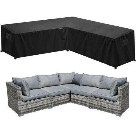 Housse de protection imperméable pour canapé d'angle de jardin - Housse de protection pour canapé d'angle en L - 215 x 215 x 87 cm (1/3)
