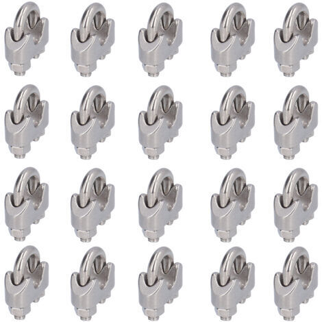 20 clips de fixation en acier inoxydable - Résistants à la corrosion, idéaux pour les systèmes de balustrades et les bannières (1/5)