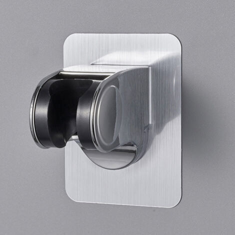 Support de pomme de douche de salle de bain en plastique réglable, avec bâton adhésif 100x75x70 mm (1/4)