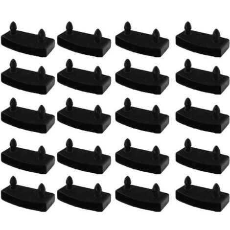 20 barres de support de cadre de lit, 55 mm x 10 mm, barres de support intérieures noires, accessoires de lit en plastique. (1/5)
