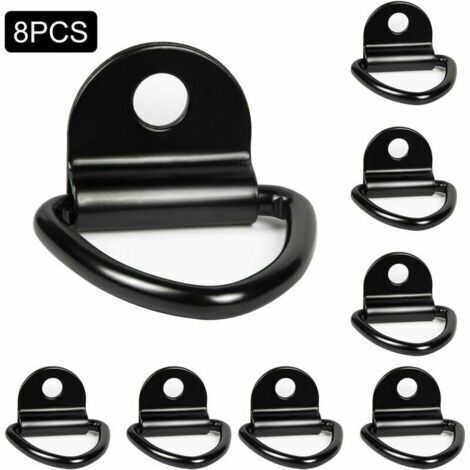 Paquet de 8 anneaux d'arrimage robustes pour bateaux, fourgonnettes, camions et entrepôts (1/4)