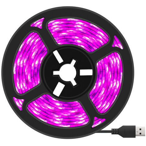 Bande lumineuse pour la croissance des plantes - 3 mètre - étanche - interface USB, convient à l'éclairage des plantes et des fleurs. (1/4)