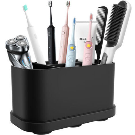 Boîte de rangement pour salle de bain, pouvant contenir rasoirs, dentifrice, nettoyant visage, etc., étagère de rangement de bureau multifonctionnelle avec trou de drainage. (1/5)