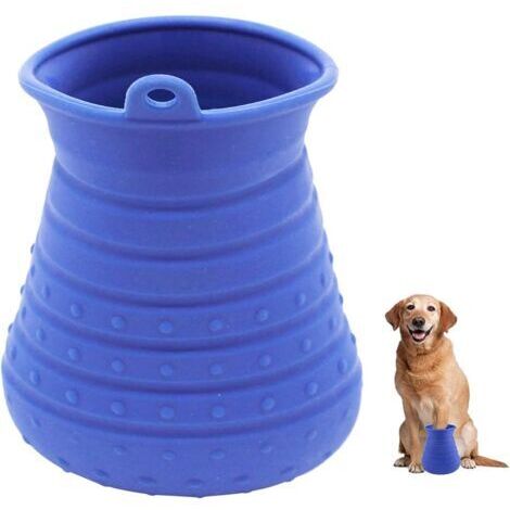 Nettoyeur de pattes pour chien (avec serviette), peigne de massage pour animaux, gobelet de nettoyage pour pattes de chien (violet) (1/5)