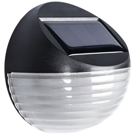 Applique murale solaire étanche, idéale pour les jardins ou les clôtures, avec 6 ampoules LED. (1/5)