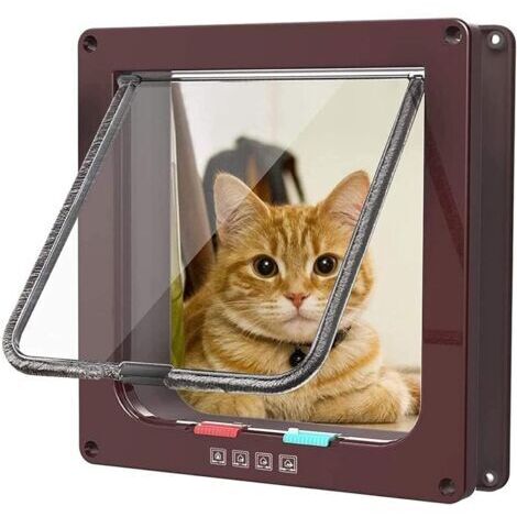 Chatière, chatière, chatière marron, (28,524,55,5 cm), adaptée aux chats, chatons et chiots (1/4)