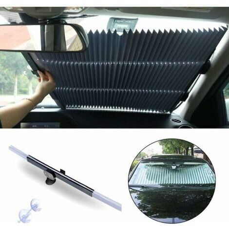 Pare-Soleil De Voiture Automatique Rétractable Pare-Brise De Voiture Pare-Brise Pliable Anti-Uv Pour Voiture Suv Camion Presque Toutes Les Voitures (46cm Rear Gear) (1/4)