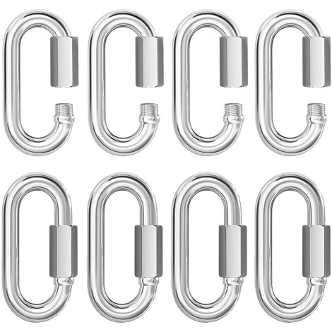 304 plateau rapide en acier inoxydable robuste 1/4 » (environ 0,6 cm) pour fixer la voile d’ombrel, le gréement  8 pièces
