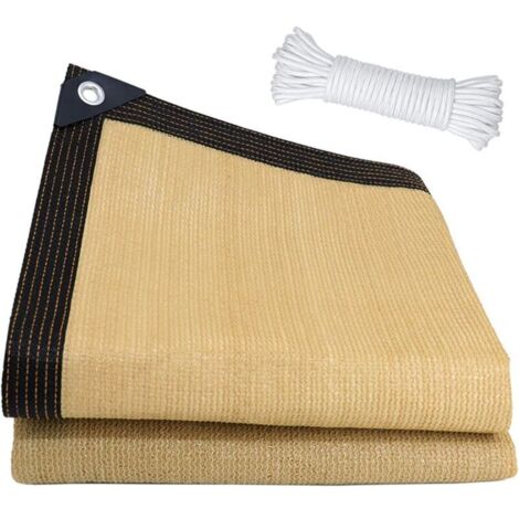 Filet D'ombrage, 3x3m Filet Protection Solaire avec Oeillets, Anti-UV Toile Ombrage Exterieur, Voile D'ombrage Rectangulaire, Filet Ombrage avec 5M Cordes pour Patio/Serre/Jardin/Pergola/Pet House (1/5)