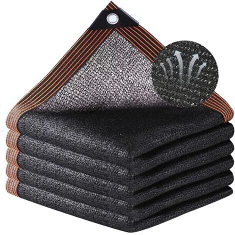 Filet D'Ombrage, Filet Protection Solaire 95% UV Tissu D'Ombrage, Toile d'ombrage de Serres Coupe-Ventpour La Couverture VéGéTale/Serre/Jardin/Pergola (Noir 6-PIN 80%, 3x6m) (1/5)