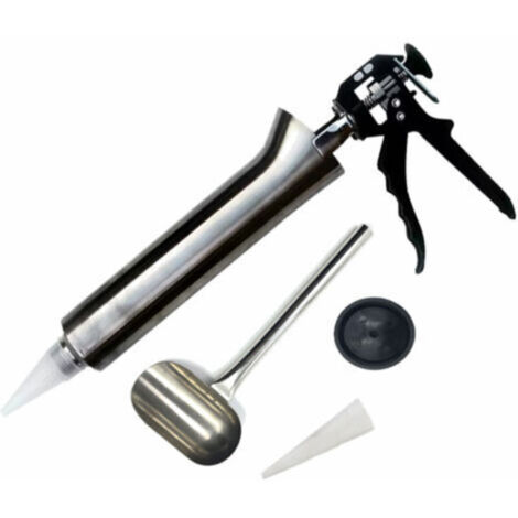 Pistolet à calfeutrer en acier inoxydable - Outil pour briques et carreaux - Outil de bricolage