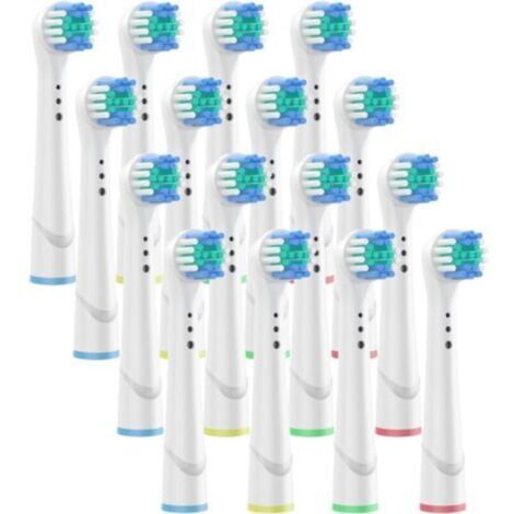 Brossette de Rechange Pour Oral-B Têtes de Brosse à Dents Electrique Precision Clean - Pack de 16