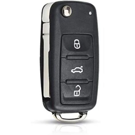 Coque de clé de voiture pliante 3 boutons – Remplacement pour VW Golf Mk6, Polo, Passat, Seat, Skoda – Installation facile - T1guan (1/5)