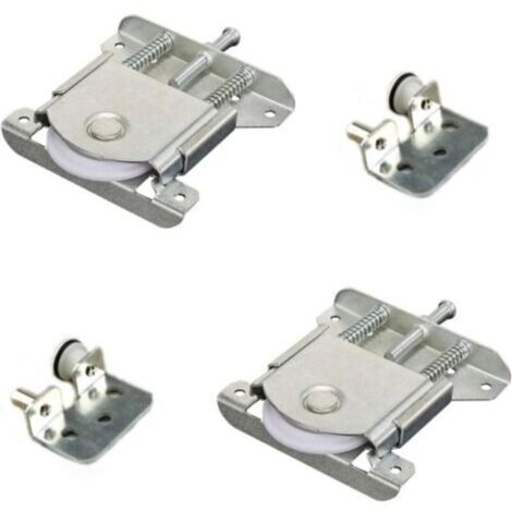 2 Pièces Roulette de Porte Coulissante Placard, Roues de Rouleau de Meuble Coulissantes, Guides de Coureurs pour Porte Coulissante de Fenêtre de Placard D'armoire,Meubles en Métal Poulie (1/5)