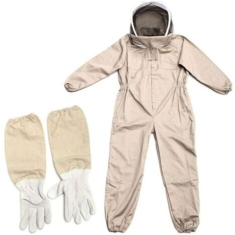 Combinaison D'apiculteur - Costume D'apiculture Professionnelle avec Gants Vêtements À Capuchon Protection pour Apiculteurs Anti Guêpes Équipement, 2xl