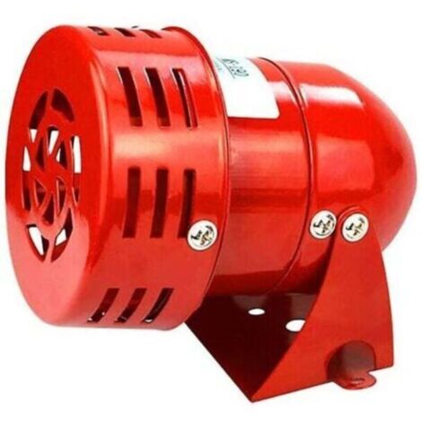 Sirène alarme 220V puissante sirène extérieure alarme 120dB rouge moteur fil sirène métal klaxon industriel bateau alarme Ruikalucky