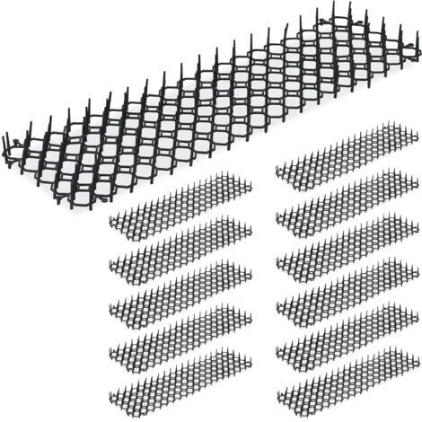 Relaxdays – Grilles anti-rongeurs lot de 24 – Protection contre chats et martres – Dimensions 3 x 49 x 14 cm – Installation facile sans électricité