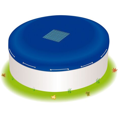 Bâche Piscine Ronde 4.2 m, 140 g/m² - Bache Hivernage Piscine Hors Sol - Filet d'Écoulement 35 x 35 cm, Cordon de Serrage - Pour piscine 3.60 m - SIZE/COLOR