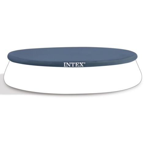 Intex – Couverture de piscine ronde 244 cm – Bâche en polyéthylène 100% – Résistante à la déchirure – Avec trous de drainage et cordes