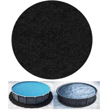 Tapis de Sol pour Piscine, Hors Terre Tapis de Protection Noir Imperméable Pliable, Protecteur De Sol Piscine pour Rond Piscines (1/5)