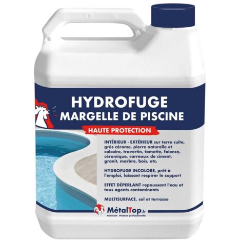 Metaltop – Hydrofuge margelle de piscine 5 L – Incolore – Protection durable jusqu'à 12 ans – Résiste aux UV et intempéries