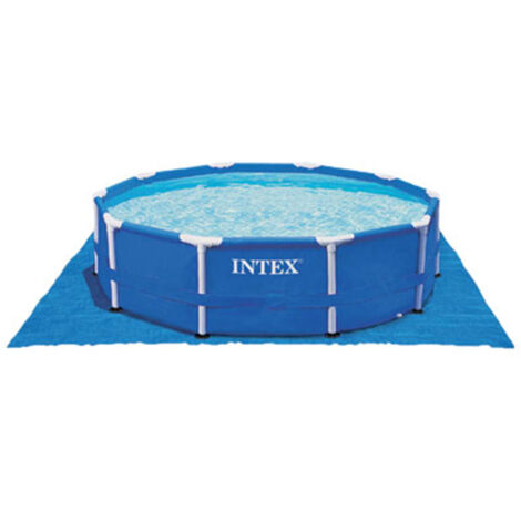 Intex – Tapis de sol pour piscine ronde Ø 5,49 m – Protection contre débris et perforations – PVC tissé 0,13 mm – Installation facile