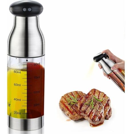 Vaporisateur Huile d'olive 200ML, spray huile cuisine 2 en 1, distributeur d'huile et de vinaigre, spray de cuisson pour la cuisson, les grillades, la cuisson, la salade, la cuisson, la friture (1/5)