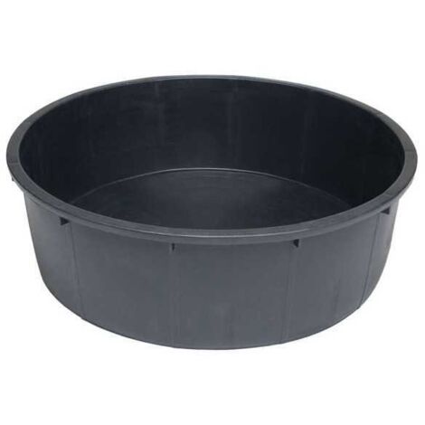 Boite de stockage ronde noire 50x50x30cm – Polyéthylène basse densité – Pour espaces extérieurs – Capacité 275 litres – ICS (1/4)